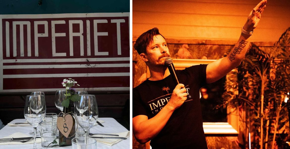 Per Evhammar från Imperiet håller i quiz