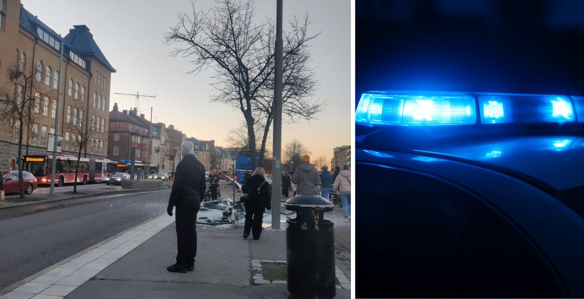 Olycka på Valhallavägen i Stockholm