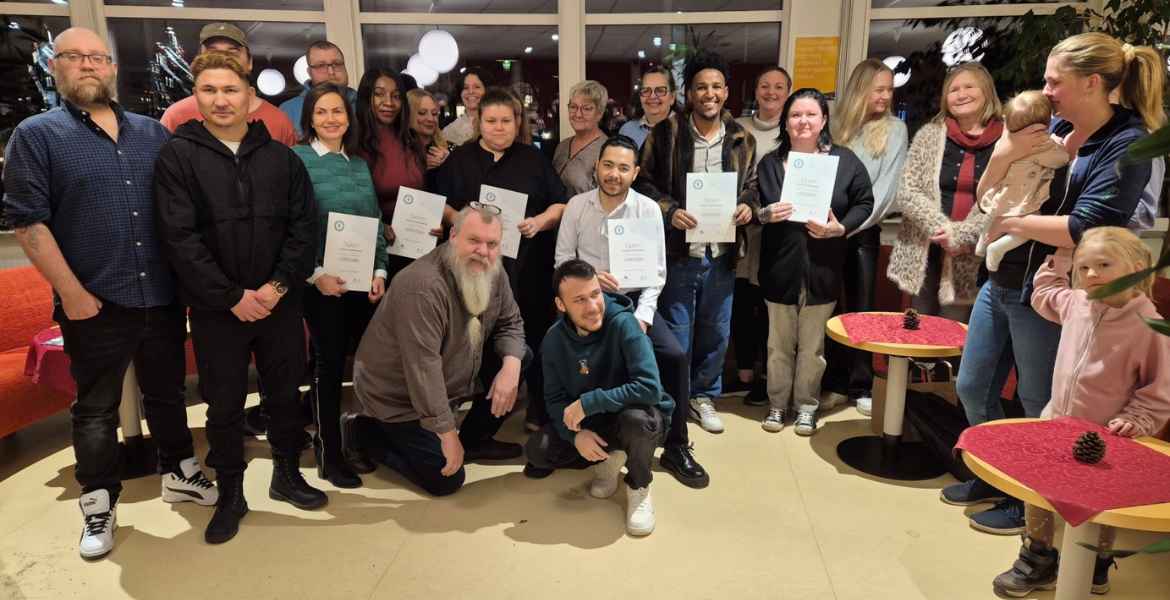 Undersköterskor på rad.